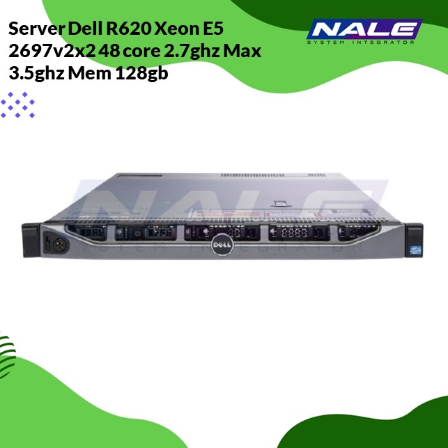 Sewa Server Dell R620 Xeon E5 2697v2x2 24 core 48 vCPU Mem 128gb